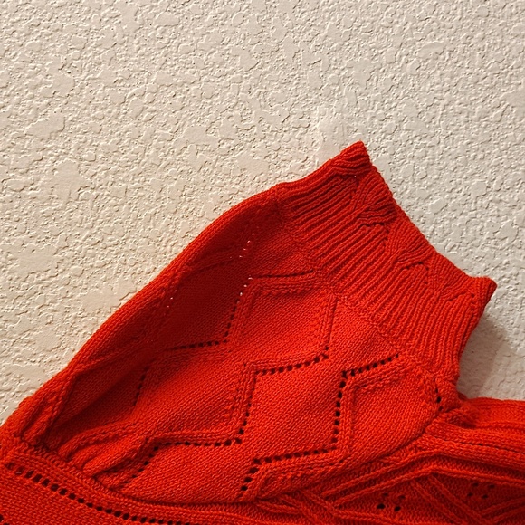 Hazel Moon Round Neck Sz XL Short Sleeves Red Cardigan Floral Embroidery B31 X P - Picture 5 of 14